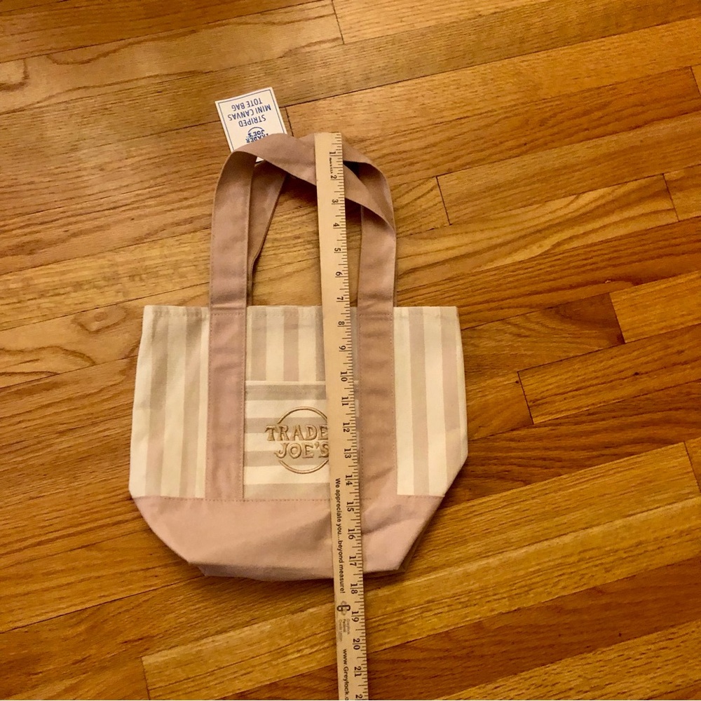 Pink and Cream Striped Canvas Trader Joe’s Tote Bag hard to get